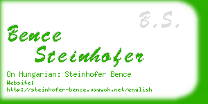 bence steinhofer business card